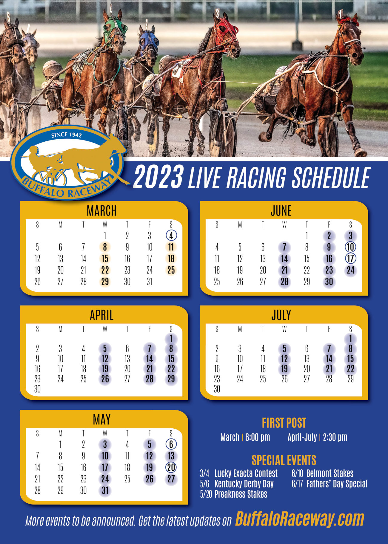 Buffalo Raceway Racing Schedule